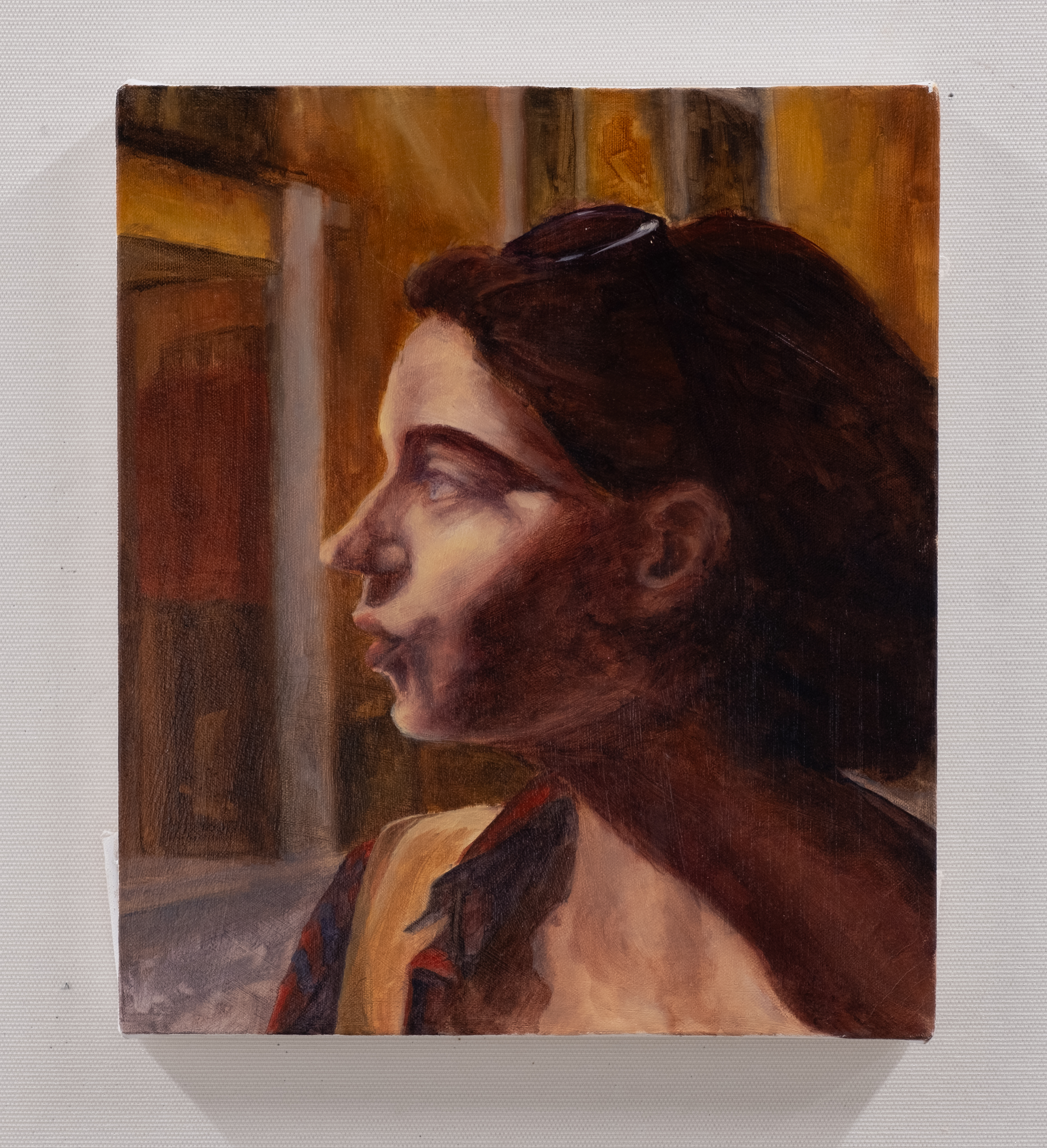 Painting of a friend named Miranda in Italy.